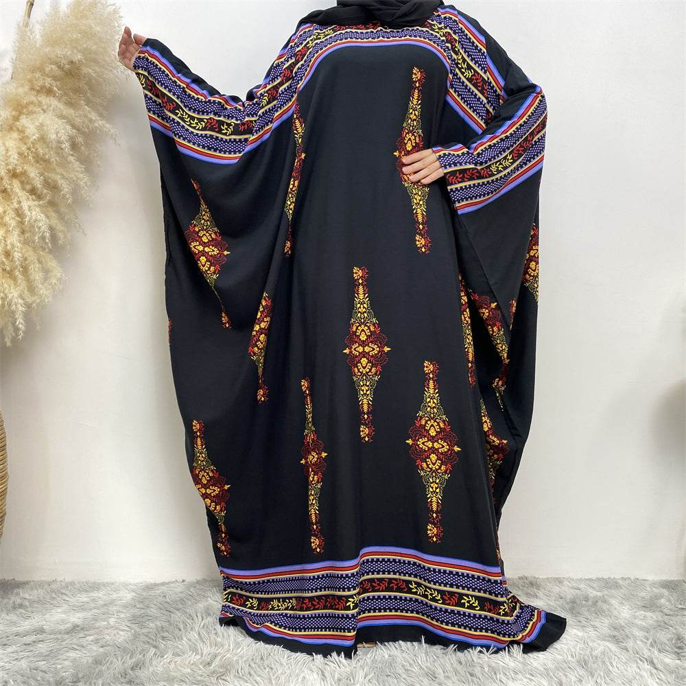 Batwing Sleeves Plus Size Women's Dresses - Mubimart