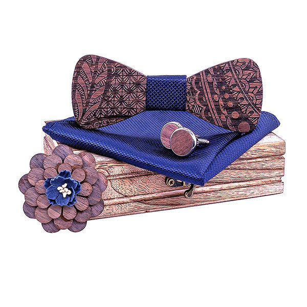 Wooden Bow Tie European and American Wedding Pink Bow Tie