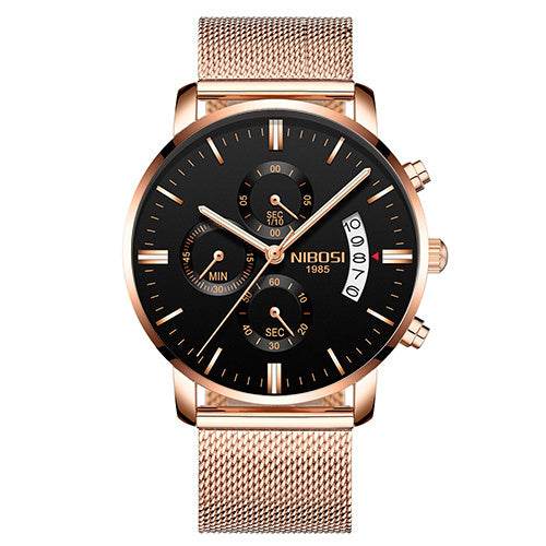 Men Watch Chronograph Sport Mens Watches Top Brand Luxury Waterproof Full Steel Quartz Gold Clock Men Relogio Masculino - Mubimart