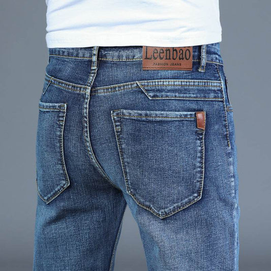 Straight slim-fit stretch jeans - Mubimart
