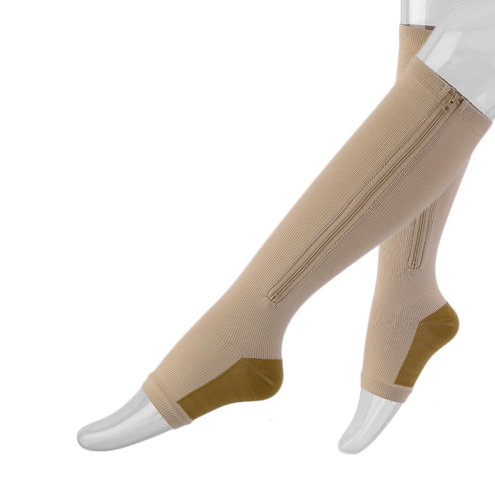 Women Slimming Zippered Compression Socks - Mubimart -  