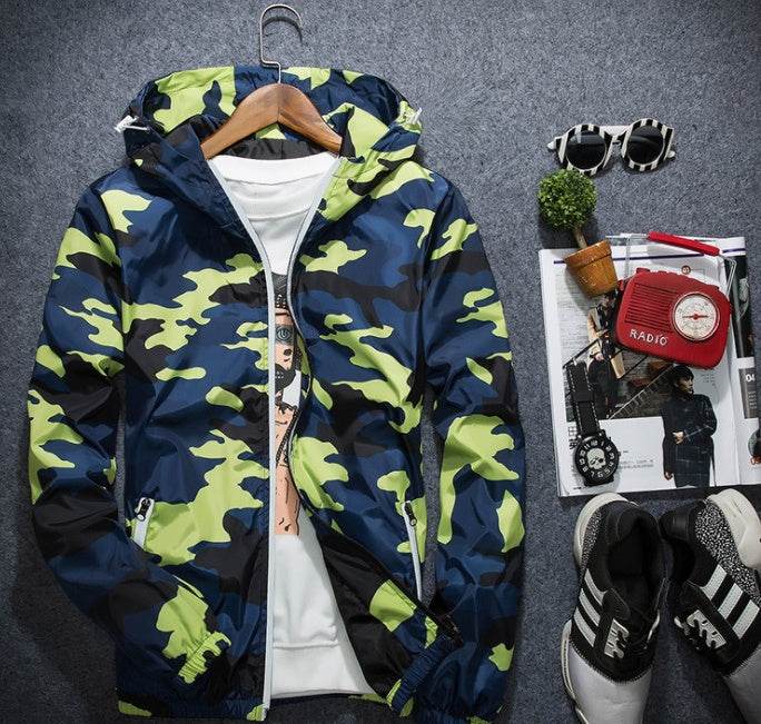 Covrlge Men Jacket Fashion Spring Men Brand Camouflage Jackets Casual Mens Coat Men's Hooded Luminous Zipper Coats MWJ011 - Mubimart