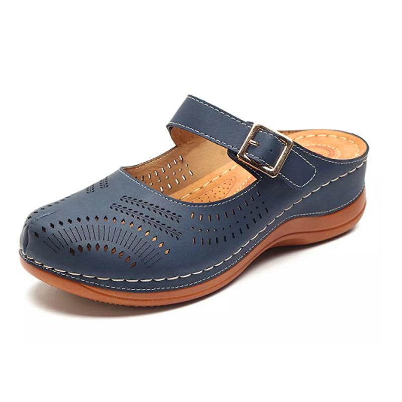 Vintage wedge heel slippers - Mubimart