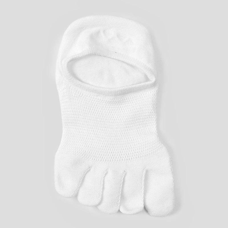 Invisible Five Toe Socks Summer Thin Low Cut Short Cotton Mesh Breathable Sweat Absorbing - Mubimart