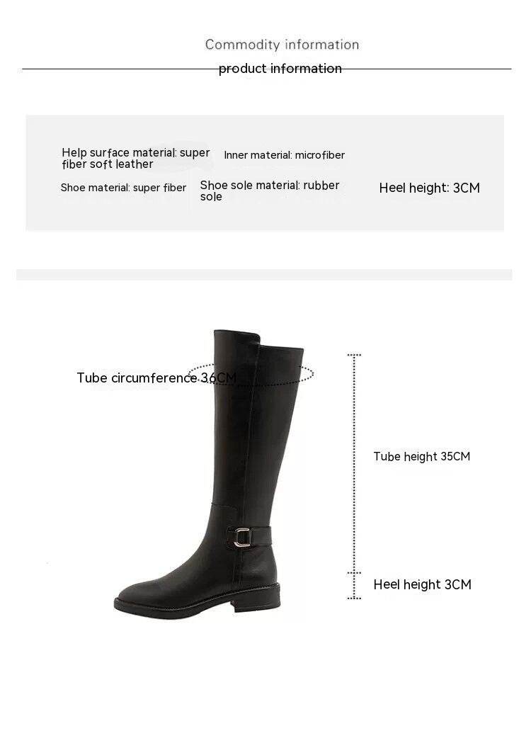 Below The Knee Knee-high Boots Knight Boots Women - Mubimart