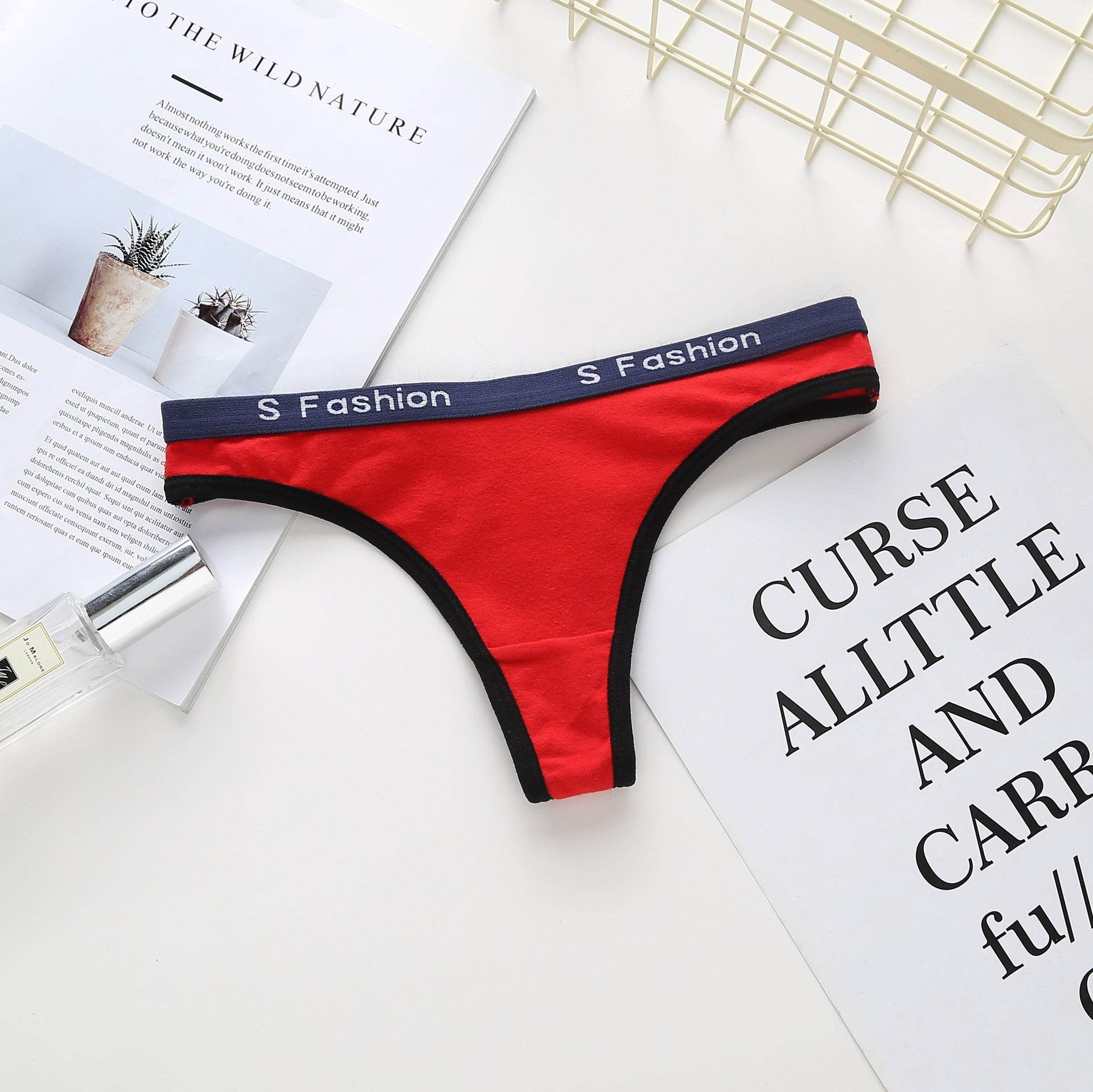 Women's cotton thong panties - Mubimart