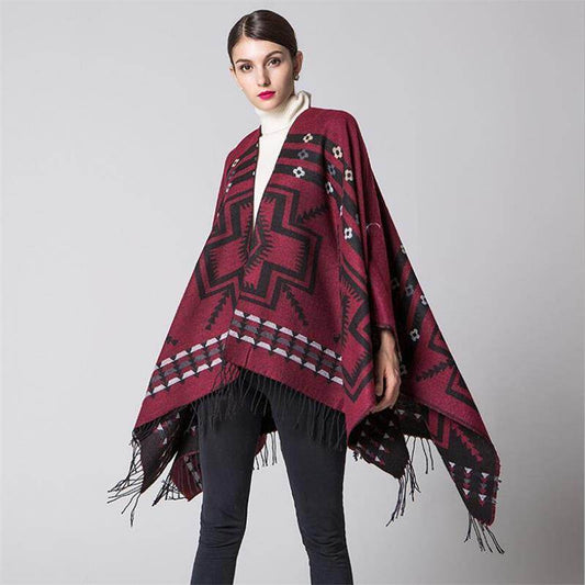 Split shawl scarf - Mubimart