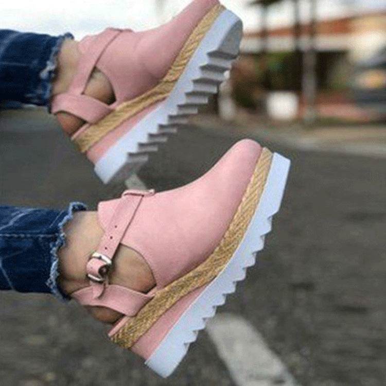Plus size wedge sandals - Mubimart