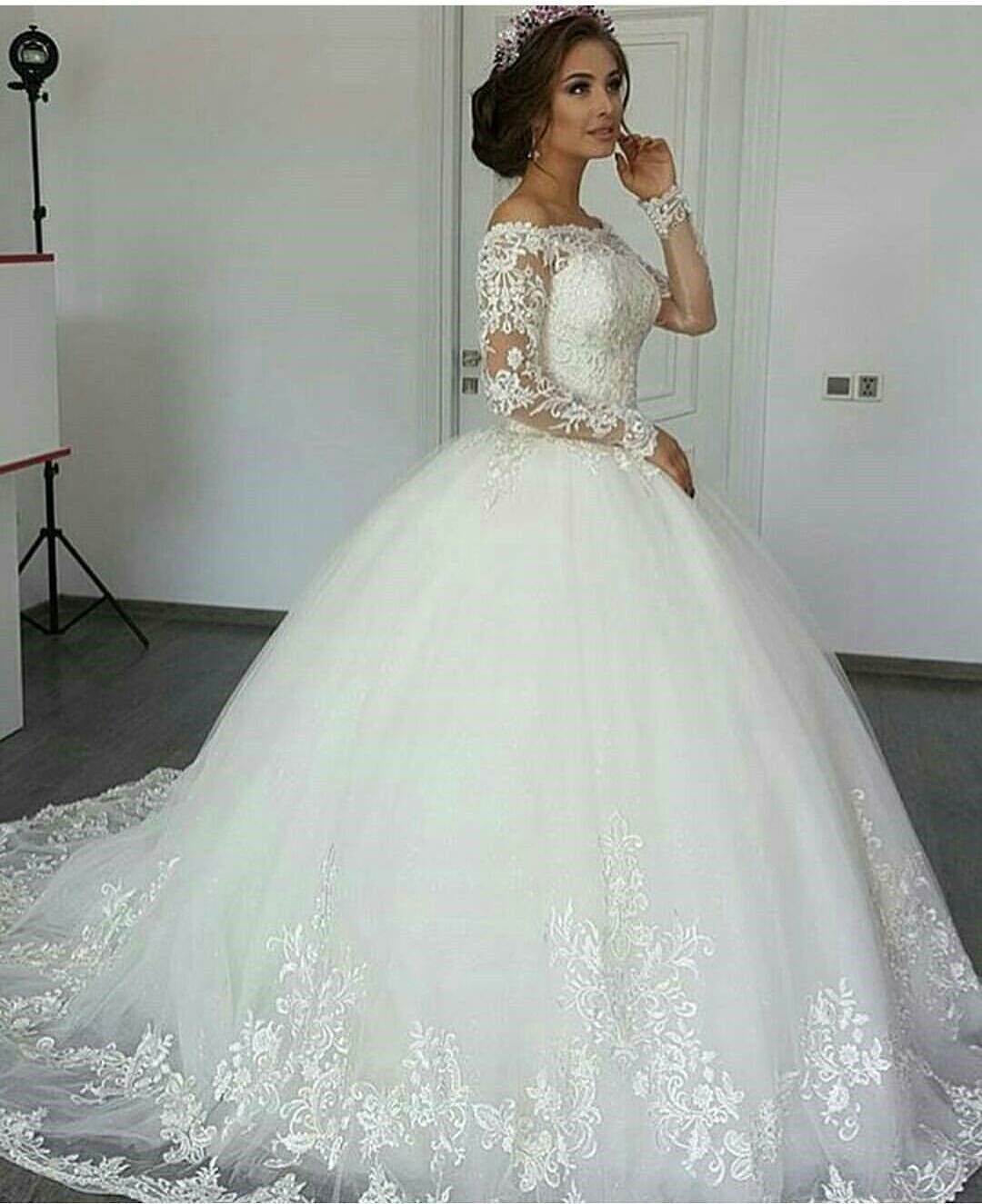 CustomElegant Wedding Gown Bridal Dresses - Mubimart