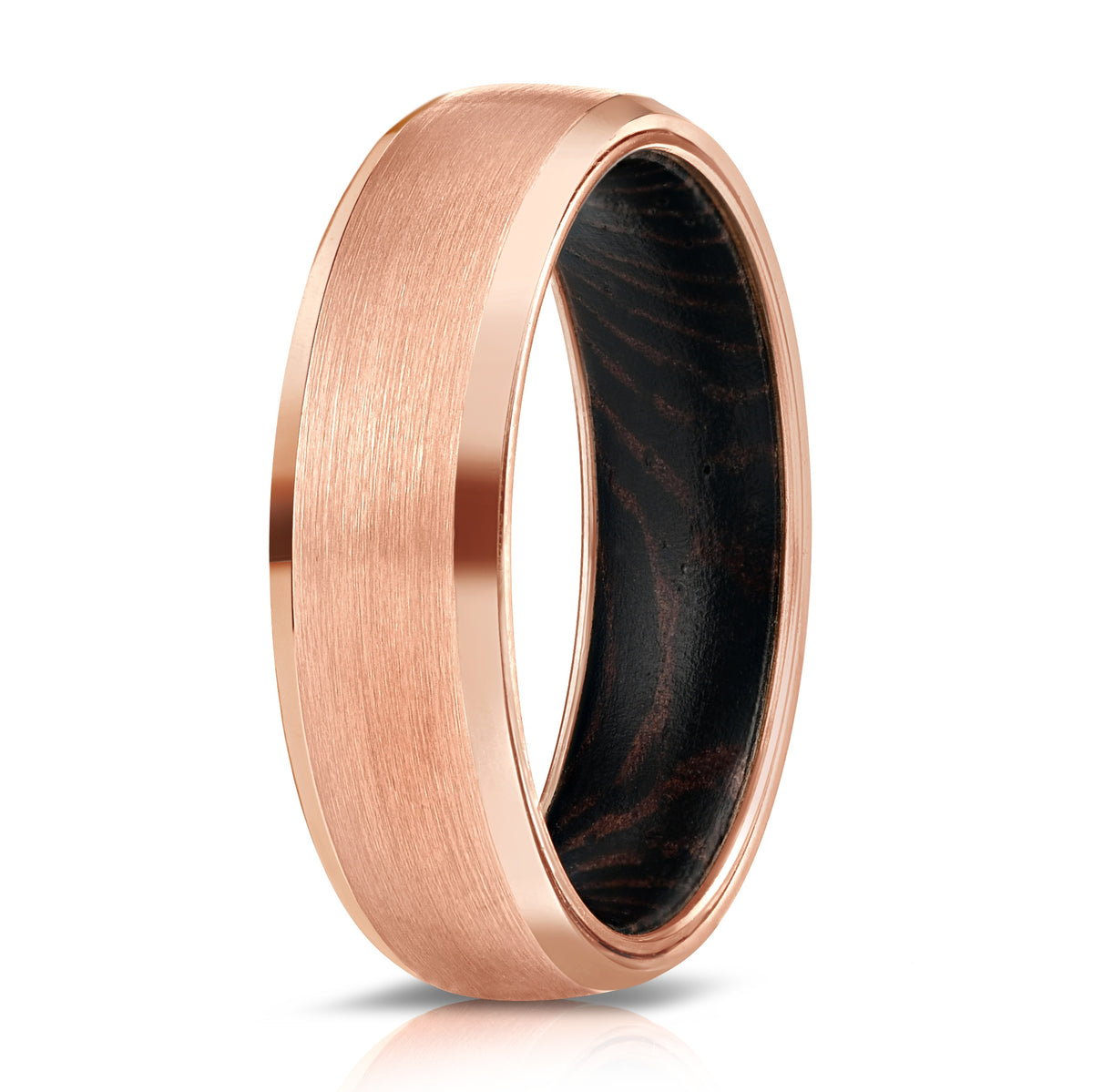 Men Tungsten Carbide Ring Rose Gold Band Ring