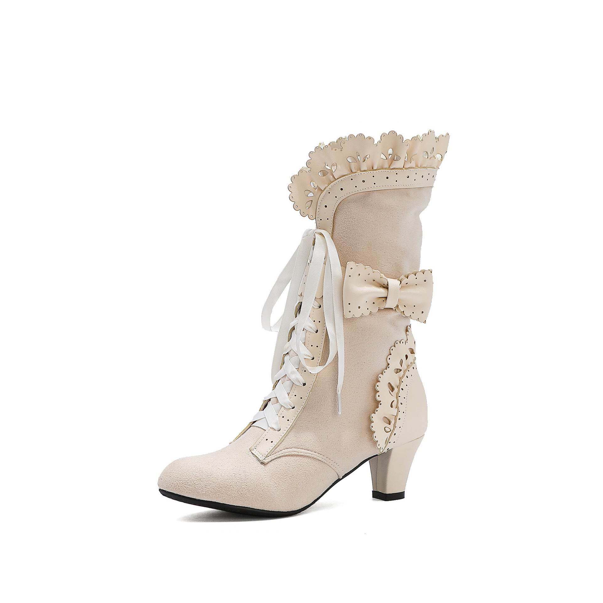 Lace high heels with lace - Mubimart