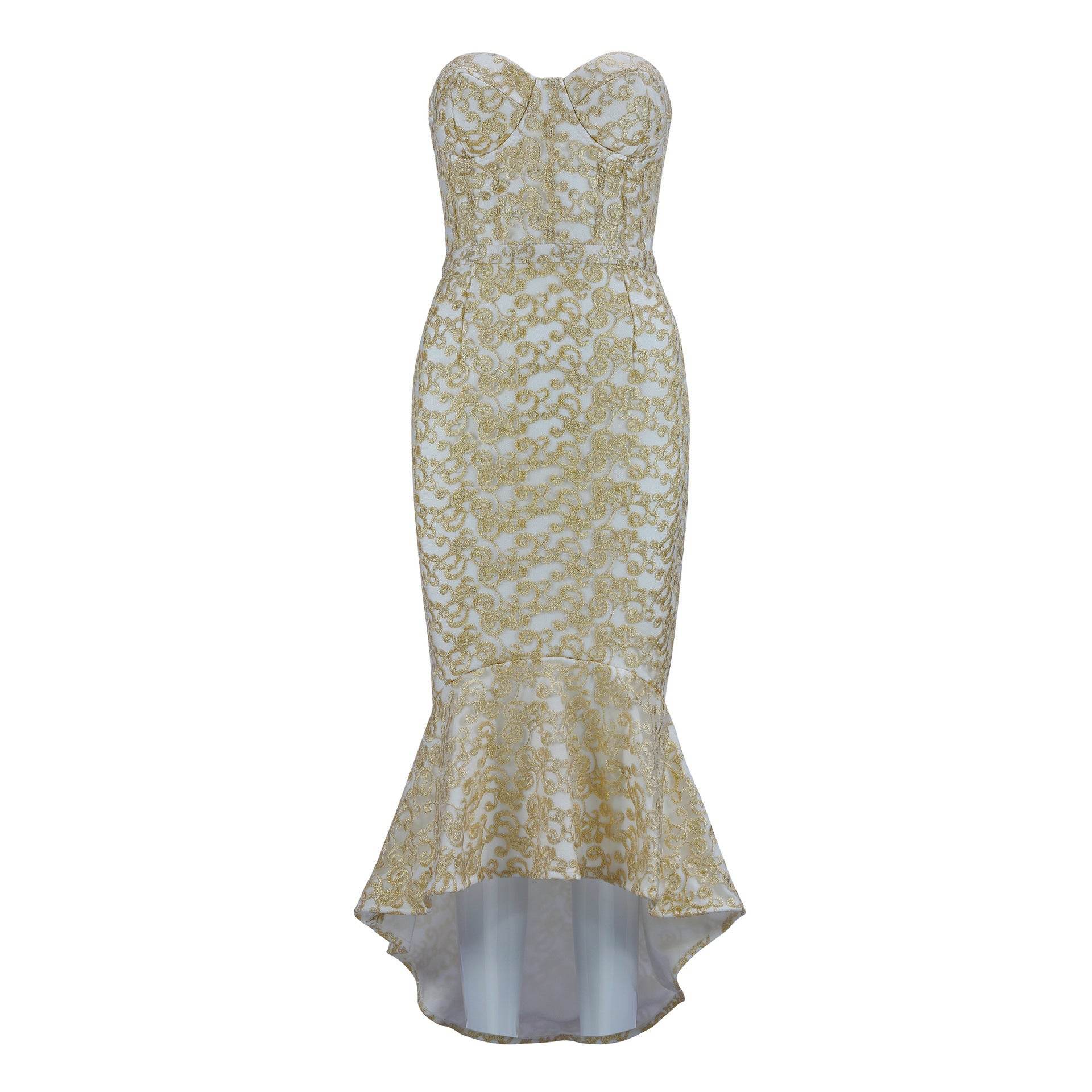 Fishtail MIDI dress - Mubimart