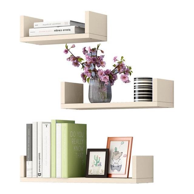 Partition wall shelf U-shaped wall shelf - Mubimart