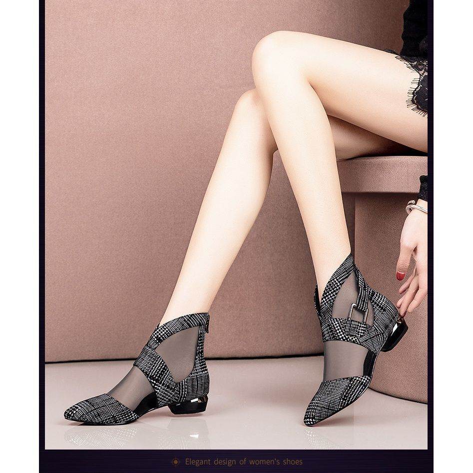 Baotou sandals flat shoes - Mubimart