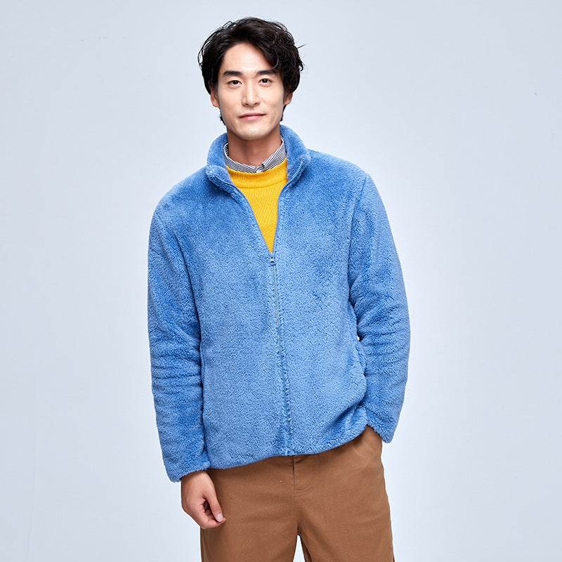Coral Fleece Jacket Women's Polar Fleece Double-sided Fleece Men's - Mubimart