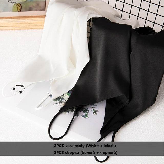 Summer Crop Top Women Camis Silk Satin Tank Top Women - Mubimart