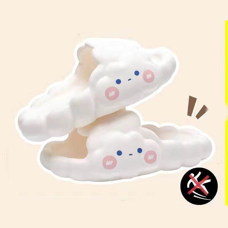 Home Bathroom Bathing Cloud Slippery Slippers - Mubimart