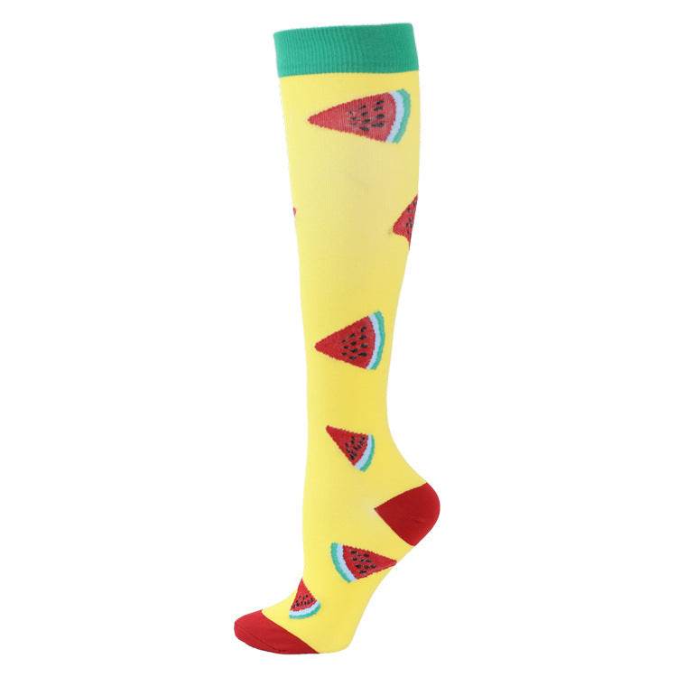 Sports Compression Socks Pattern Stretch Stockings - Mubimart