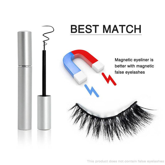 Magnet False Eyelashes Liquid Eyeliner - Mubimart