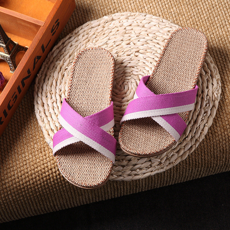 Slippers women summer home slippers couple slippers - Mubimart -  