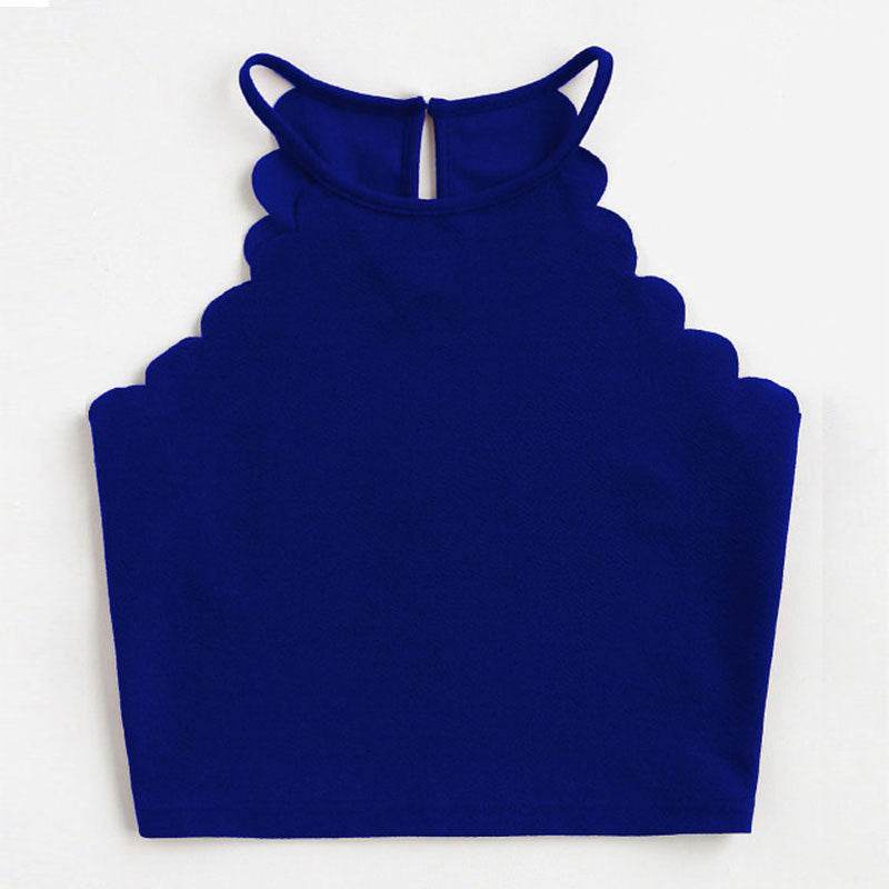 Exposed navel camisole - Mubimart