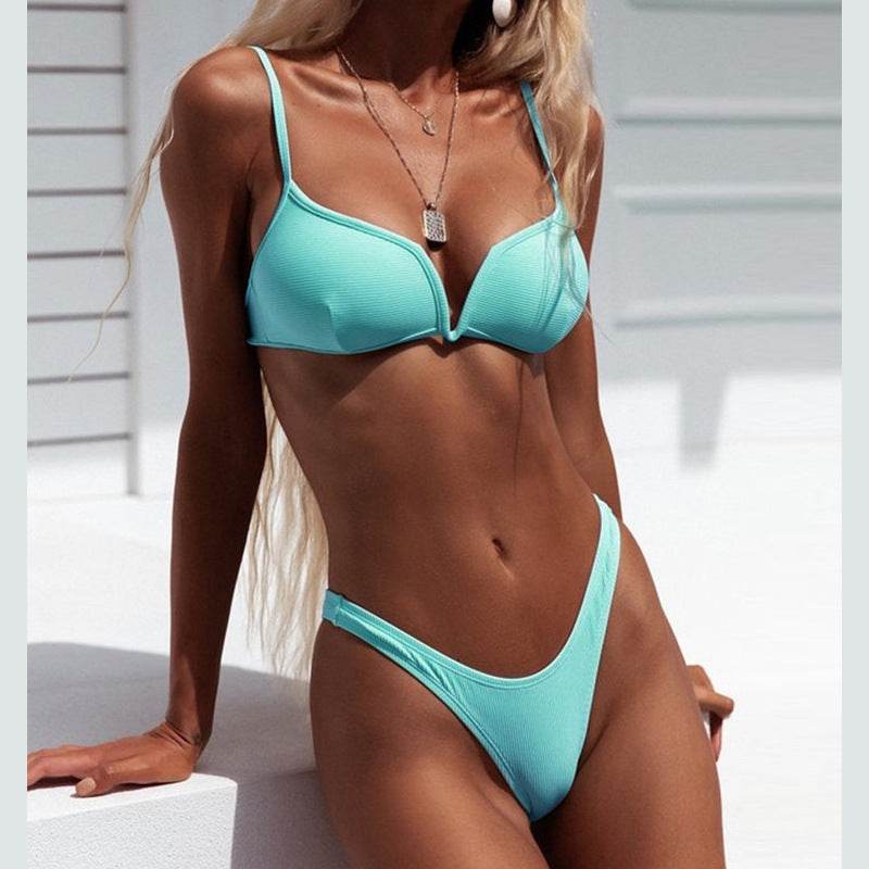Thong bikini women swimsuit - Mubimart