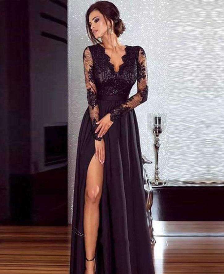 High Waisted Prom Dress - Mubimart