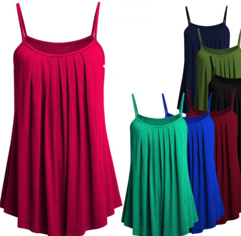 Camisole pleated skirt - Mubimart - Camisole skirt 