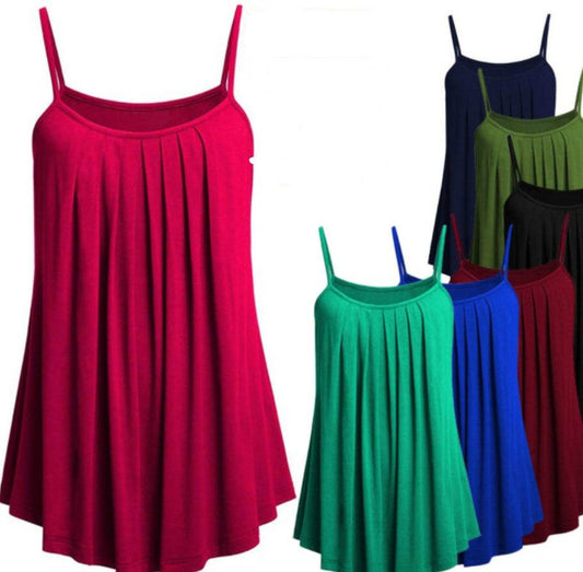 Camisole pleated skirt - Mubimart