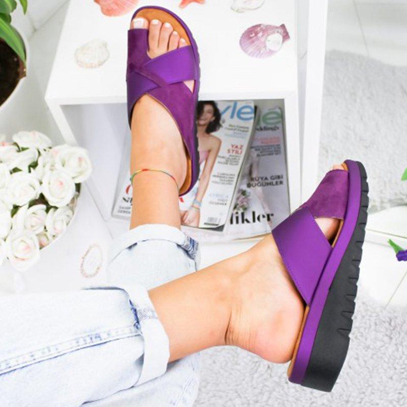 Toe mid heel wedge sandals