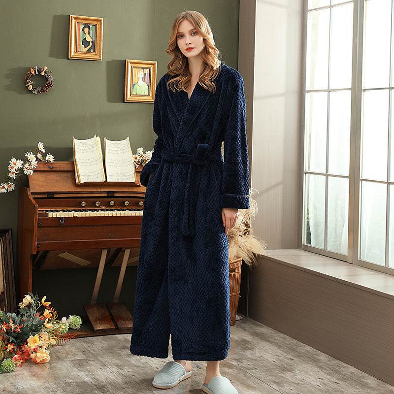 Waist Girdle Babe Cashmere Couple Nightgown Unisex Thickened Plus Size - Mubimart