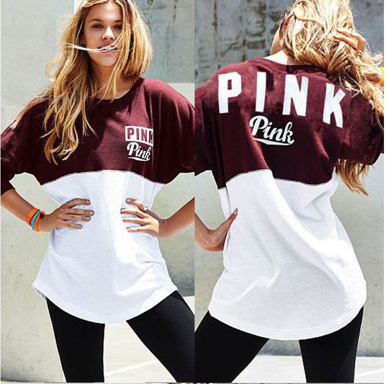 Autumn Fashion sweatshirts peach heart love letter - Mubimart