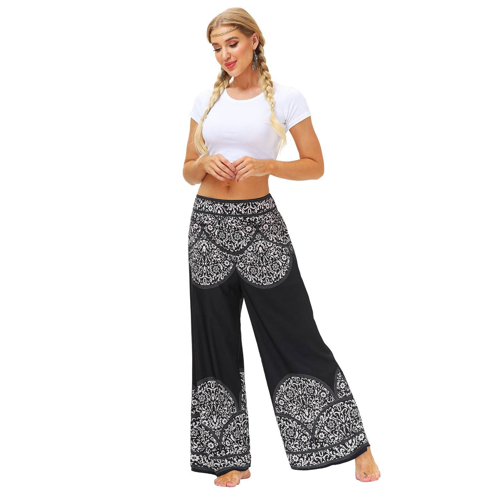 Jumpsuit Women Pants Sweatpants Wide Leg Workout Joggers Yoga - Mubimart