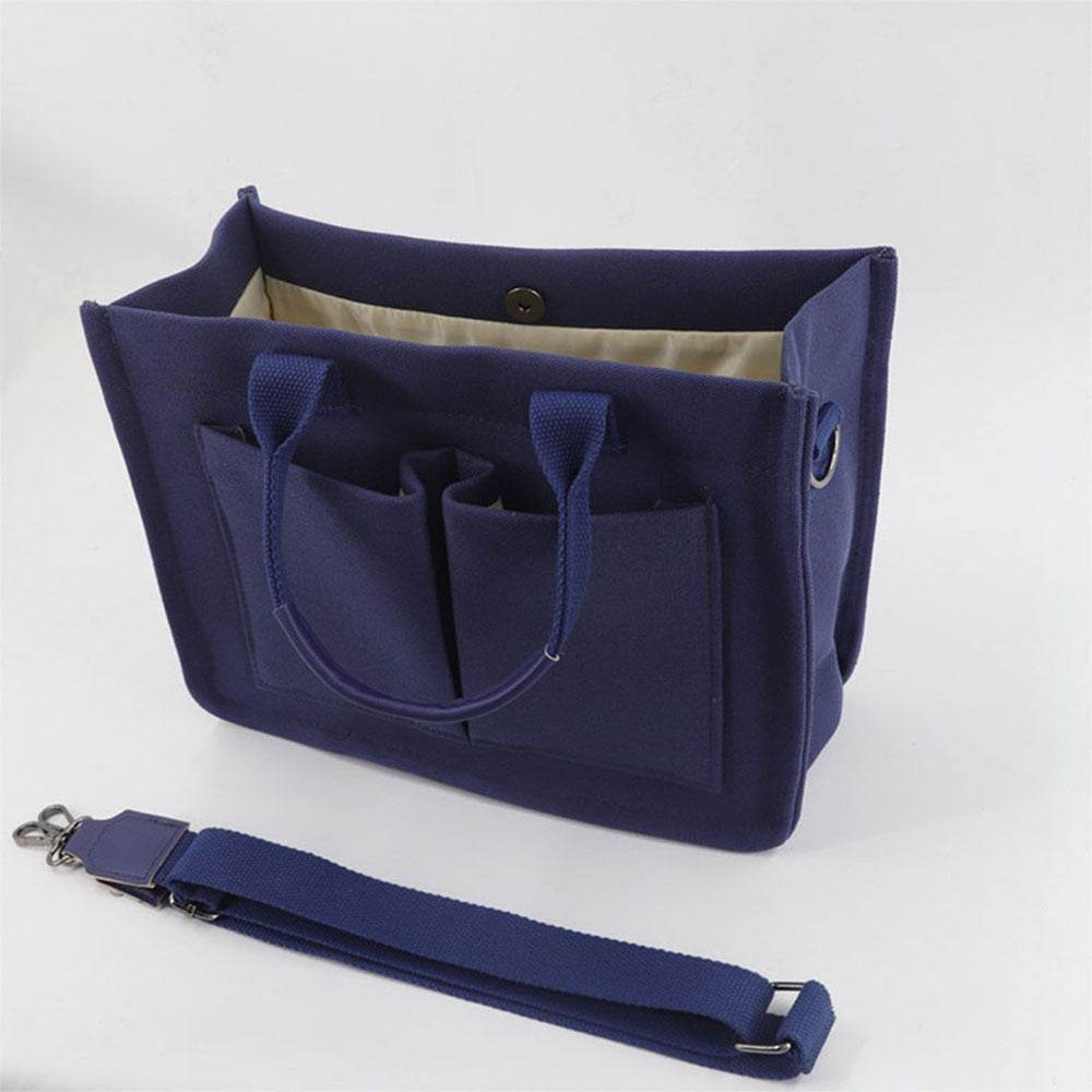 New Large Capacity Canvas Tote Bags For Women Work Commuting Carrying Bag College Style Student Outfit Book Shoulder Shopper Bag - Mubimart
