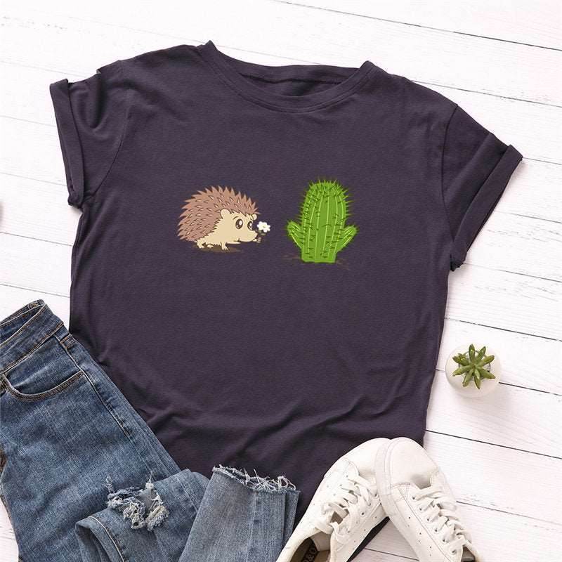 100% Cotton Ladies T-Shirt Plus Size High Quality Summer T-Shirt S-5XL - Mubimart