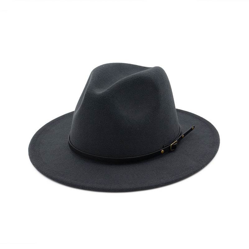 Automne et Hiver Laine Chapeau De Fedora De Mode Femme En Laine chapeau haut-de-forme Noir Chapeau Rouge Fedora Hommes L'église Panama Sombrero Chapeau - Mubimart