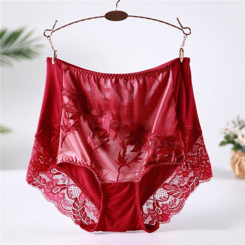 Embroidered modal high waist panties - Mubimart