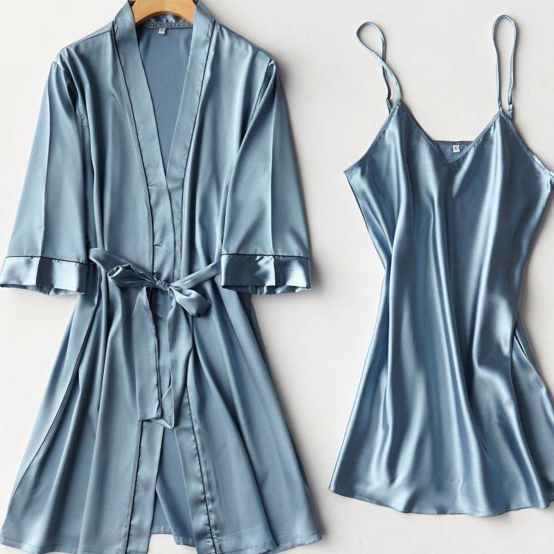 Two-piece suspender nightgown - Mubimart
