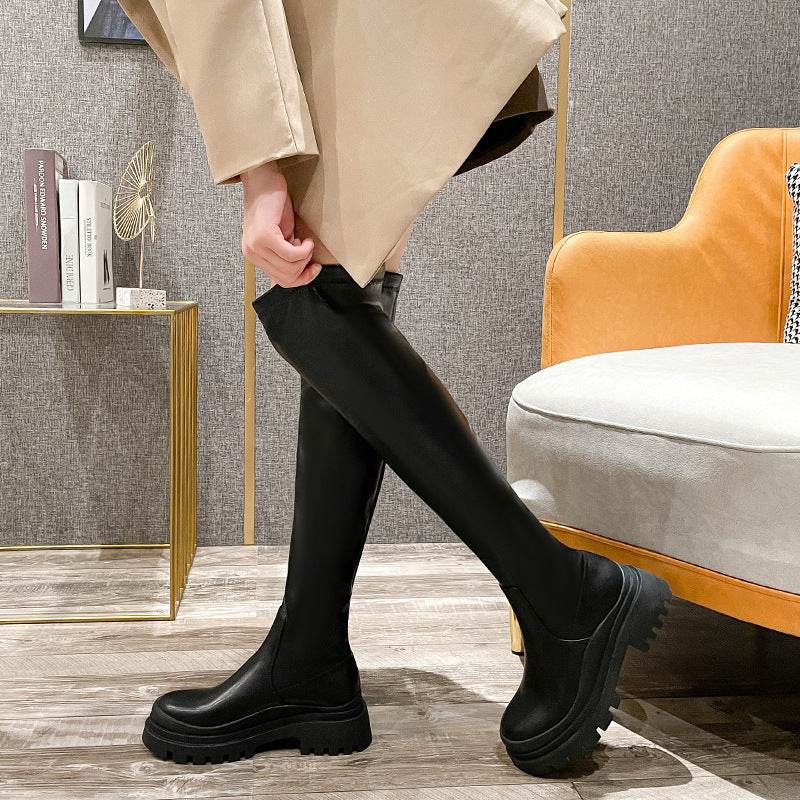 Fashionable Long Boots Slim Women Tall Knight All Match - Mubimart