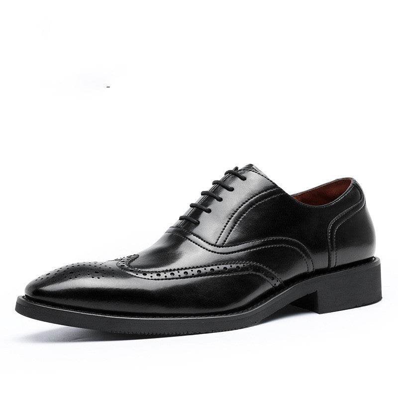 Men's Leather Shoes Shoes Rubber Sole Leather Shoes Oxford Shoes - Mubimart
