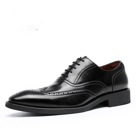 Men's Leather Shoes Shoes Rubber Sole Leather Shoes Oxford Shoes - Mubimart