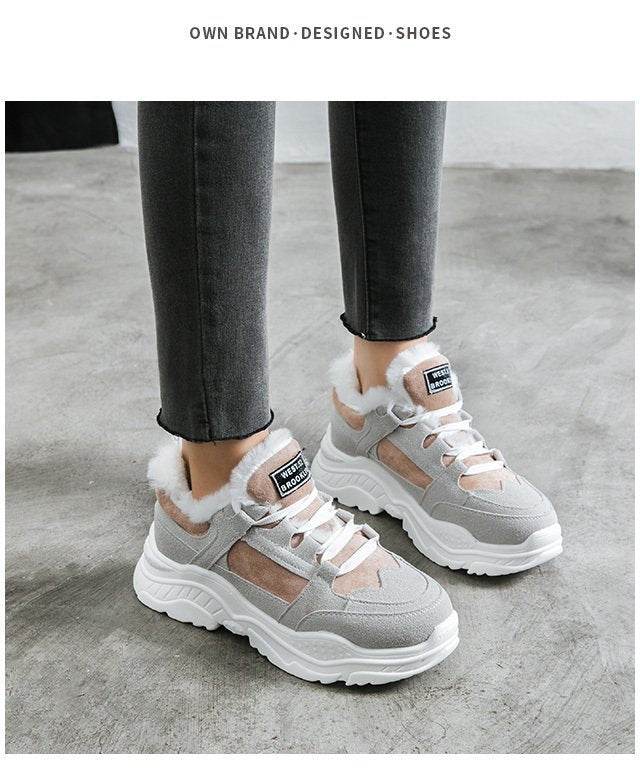 Trifle shoes sneakers cotton shoes women sneakers - Mubimart