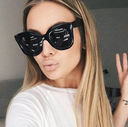 New Fashion Cat Eye Sunglasses Women Brand Designer Vintage Gradient Cat Eye Sun Glasses Shades For Women - Mubimart