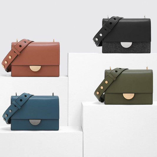 Shoulder strap women bag small square bag small semicircle - Mubimart