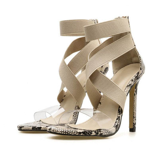 Snakeskin high heels - Mubimart