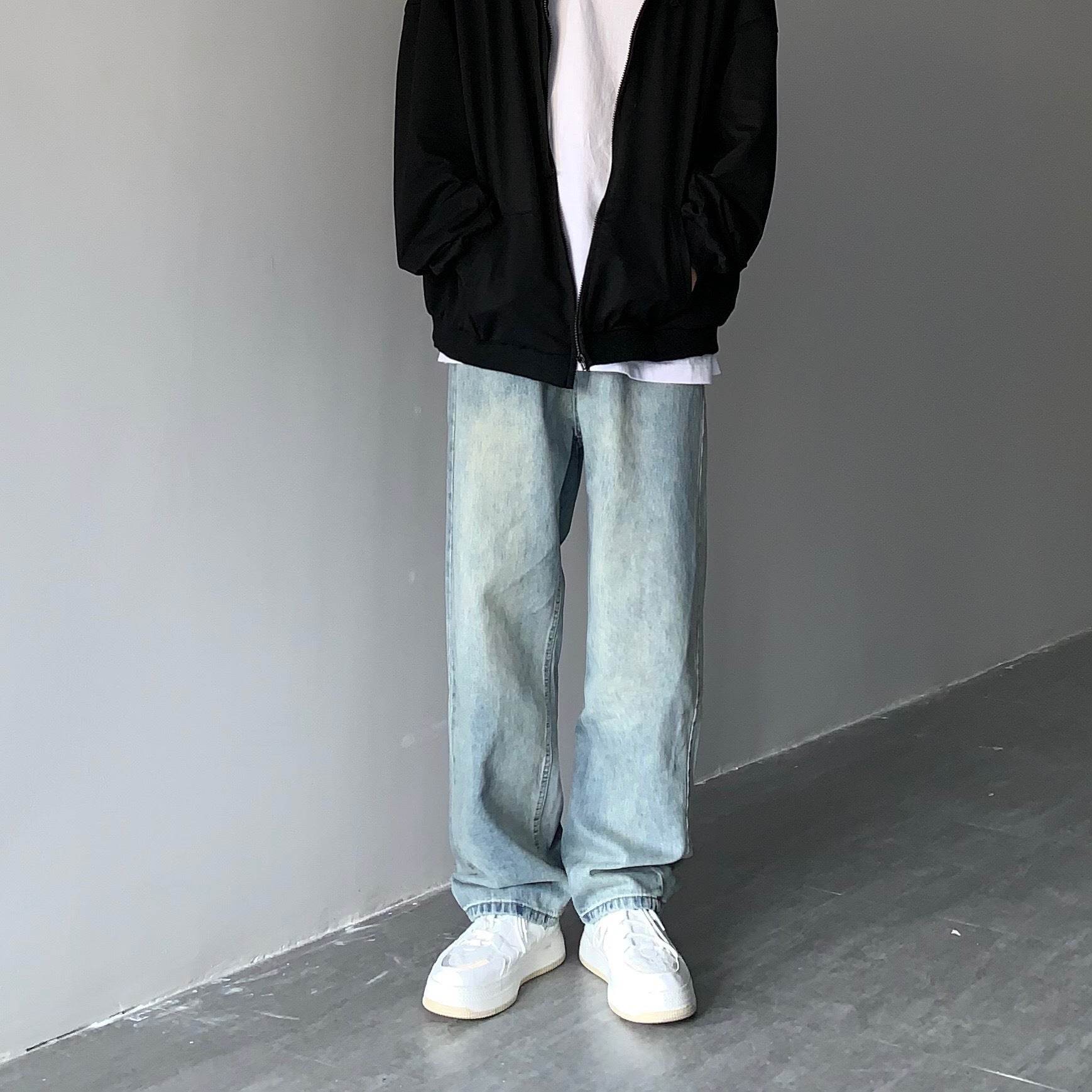 Wide-leg Jeans Men And Women - Mubimart
