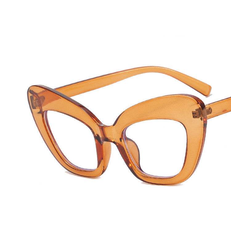 Ladies Fashion Cat Eye Sunglasses Personality Versatile Fashion Glasses Frames - Mubimart