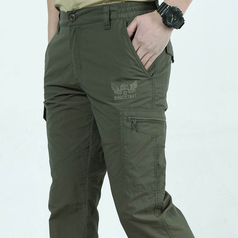 Loose Plus Size Cargo Long Pants Multi-Pocket Pants - Mubimart