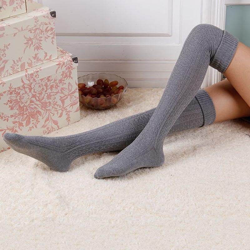 Long knee stockings high tube stockings Japanese women's socks stacked stockings thigh socks - Mubimart