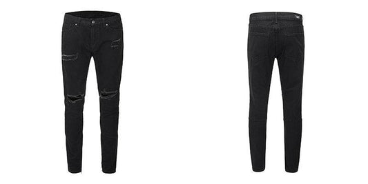 Slim-fit zippered jeans - Mubimart